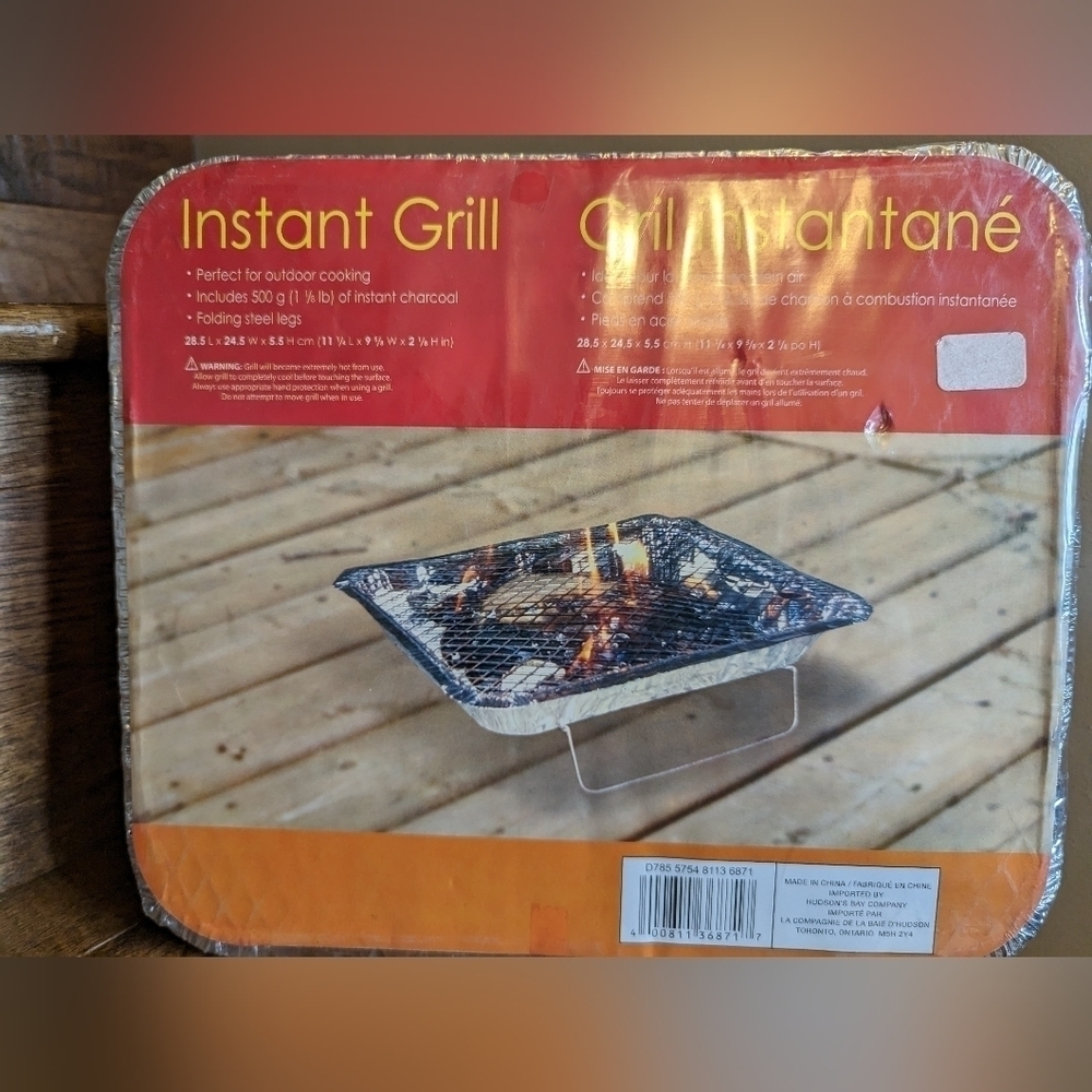 Quick Disposable Charcoal Grill Ready To Use Outdoor, Camping, festival